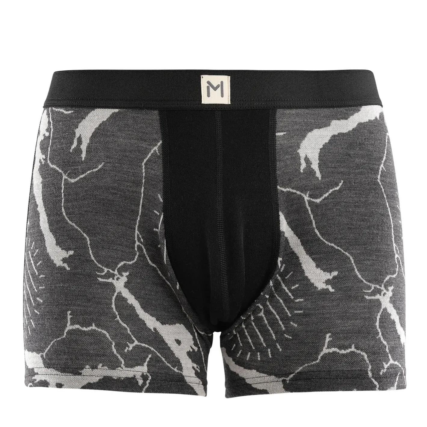 Aclima Uldunderdele<Mens Lars Monsen Boxer Sort (JET BLACK/FEMUNDEN DARK)