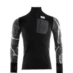 Aclima Uldoverdele<Mens Lars Monsen Polo Sort (JETBLACK/MARENGO/FEMUNDENDARK)