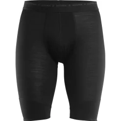 Aclima Uldunderdele<Mens Lightwool Long Shorts Sort (JET BLACK)