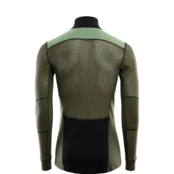 Aclima Uldoverdele<Mens WoolNet Hybridock Neck W/zip Sort (JET BLACK/OLIVE NIGHT/DILL)