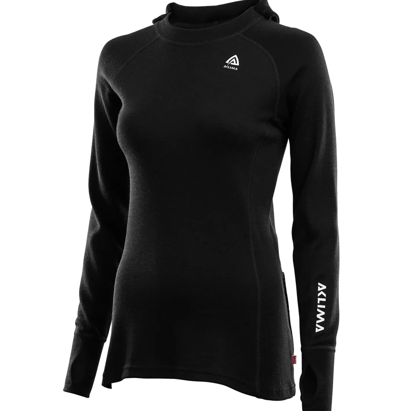 Aclima Sweaters Og Pullovers<Womens WarmWool Hood Sweater Sort (JET BLACK)
