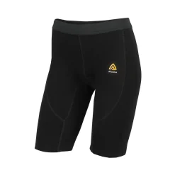 Aclima Uldunderdele<Womens Warmwool Long Shorts Sort (JET BLACK)