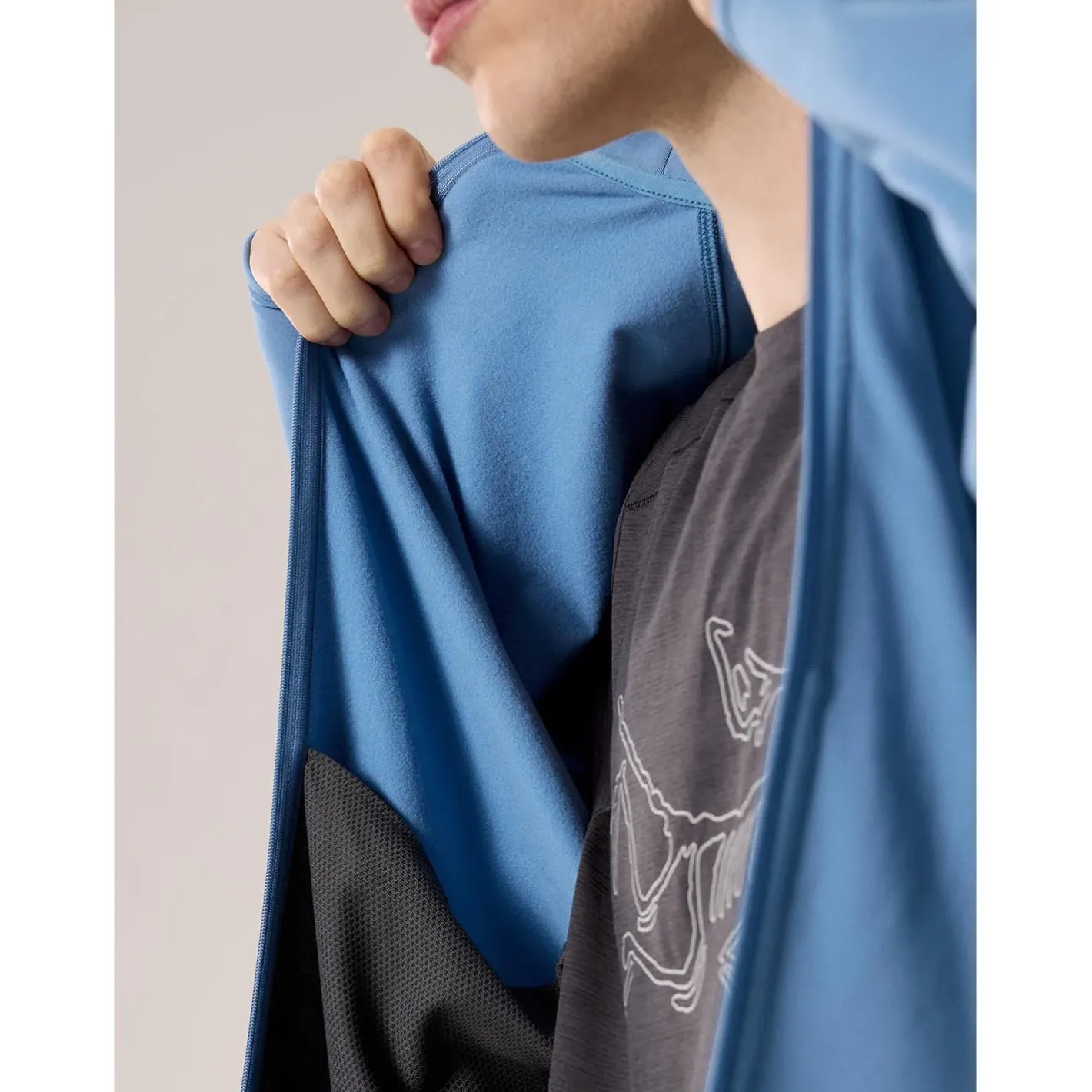 Arcteryx Fleece- Og Uldtrøjer<Mens Kyanite Lightweight Jacket S2023 model Blå (STONE WASH)