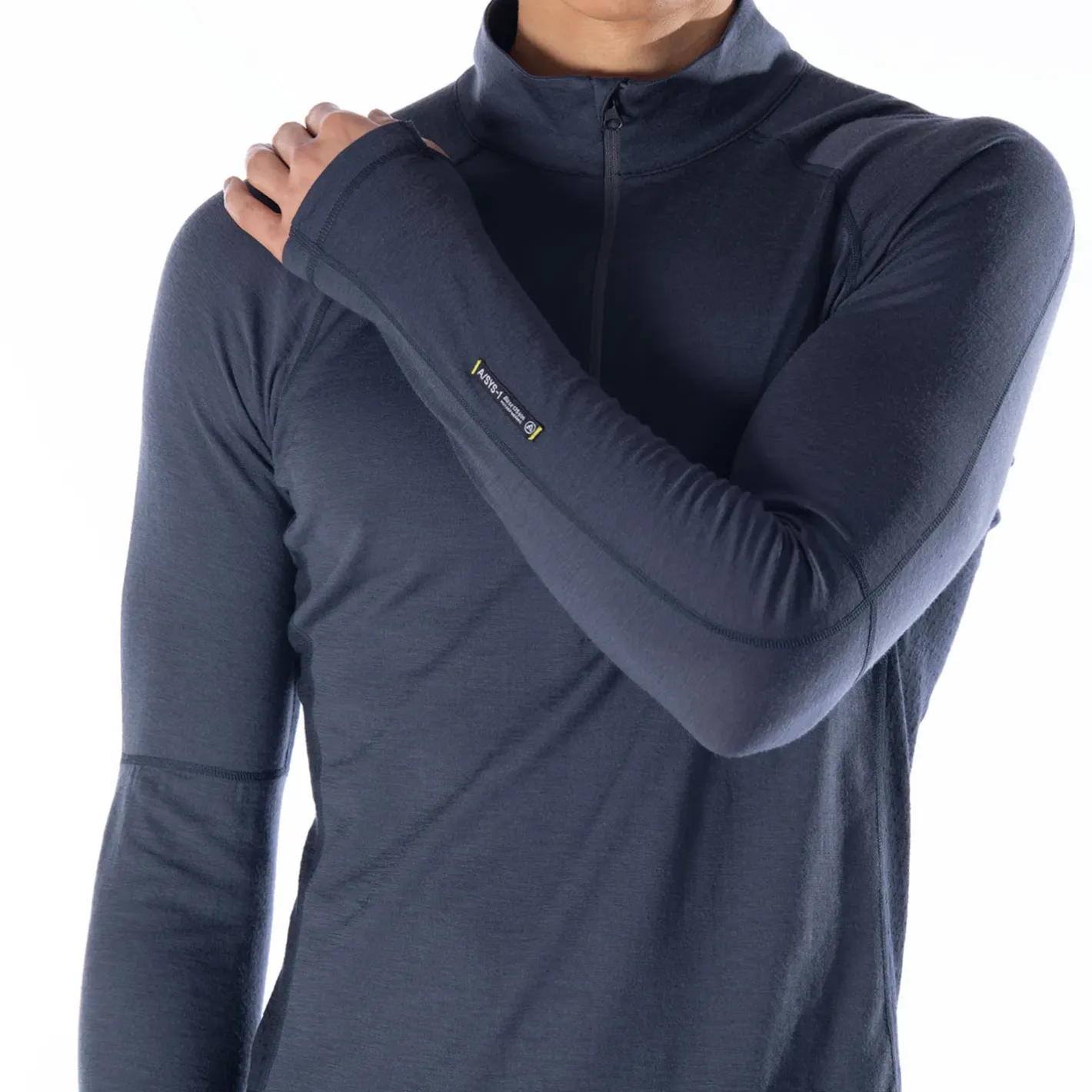 Artilect Uldoverdele<Mens Boulder 125 1/4 Zip Blå (DUSK BLUE/BLACK)