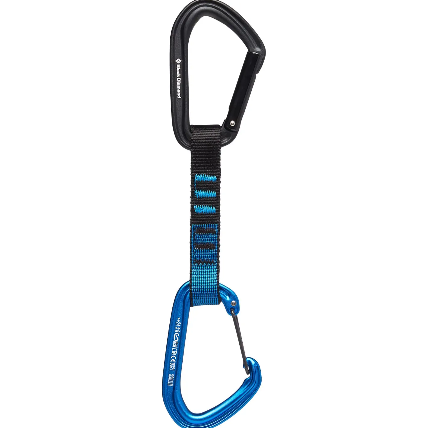Black Diamond Karabiner<Hotforge Hybrid Quickdraw 12cm Blå (BLUE)