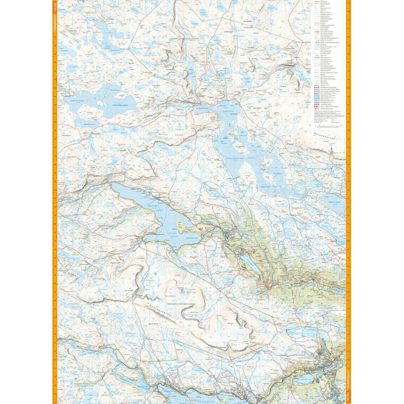 Calazo Kort<Finse Hallingskarvet Aurlandsdalen 1:50K