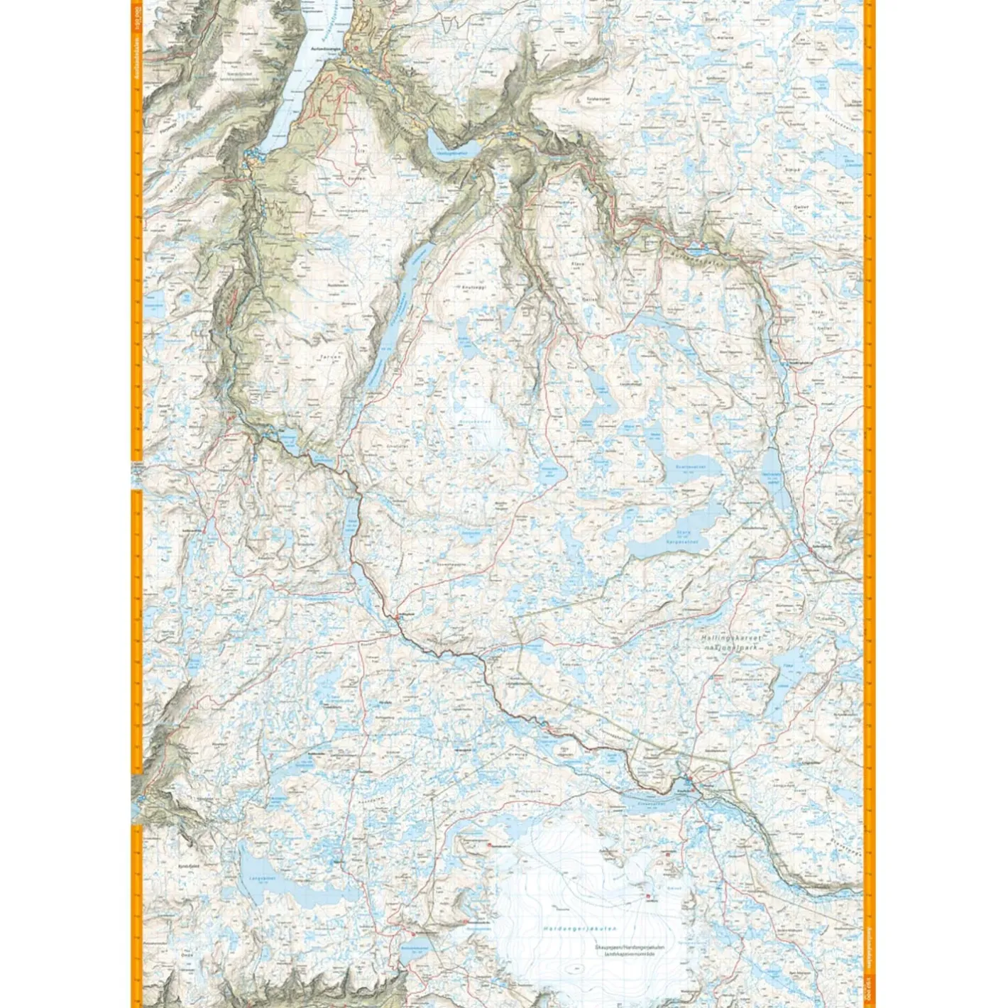 Calazo Kort<Finse Hallingskarvet Aurlandsdalen 1:50K