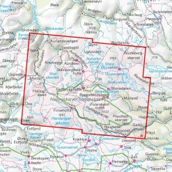 Calazo Kort<Finse Hallingskarvet Aurlandsdalen 1:50K