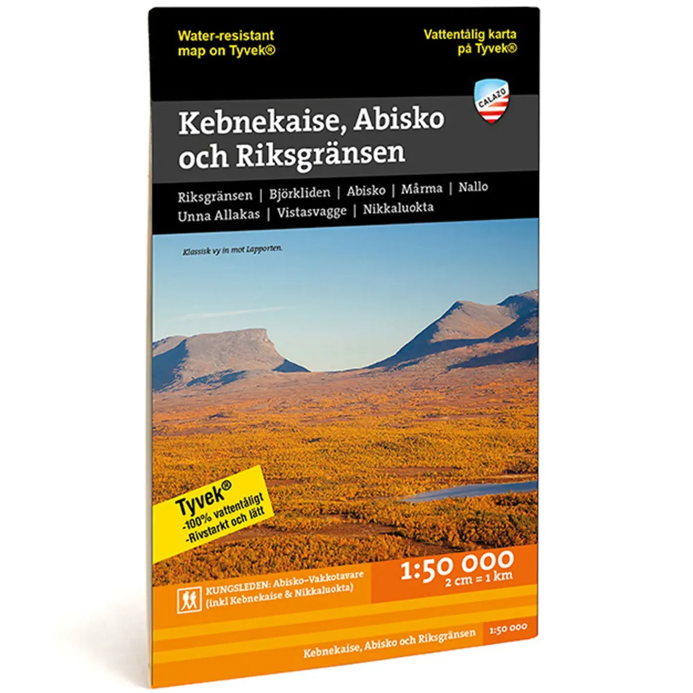Calazo Kort<Kungsleden Kebnekaise Abisko Riksgränsen
