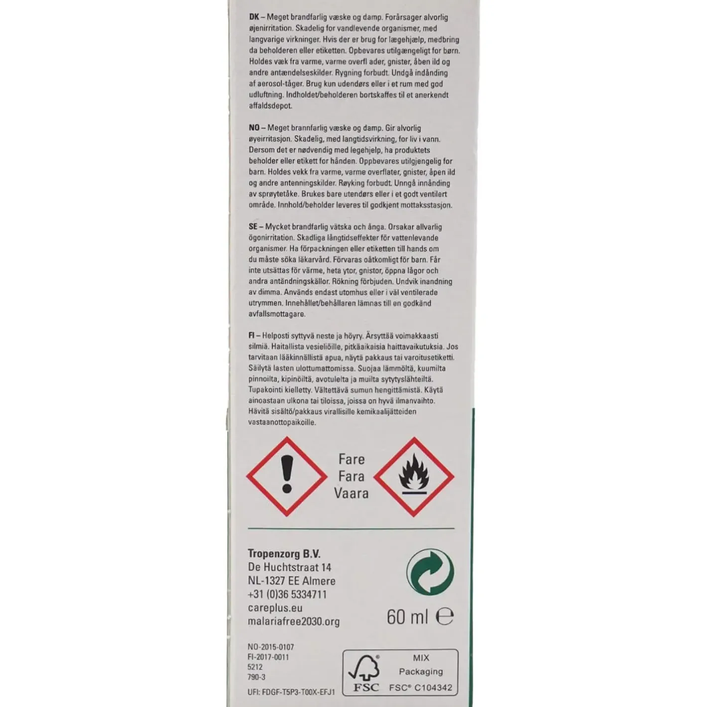 Care Plus Personlig Pleje<Anti-insect - Deet Spray 40%, 60ml