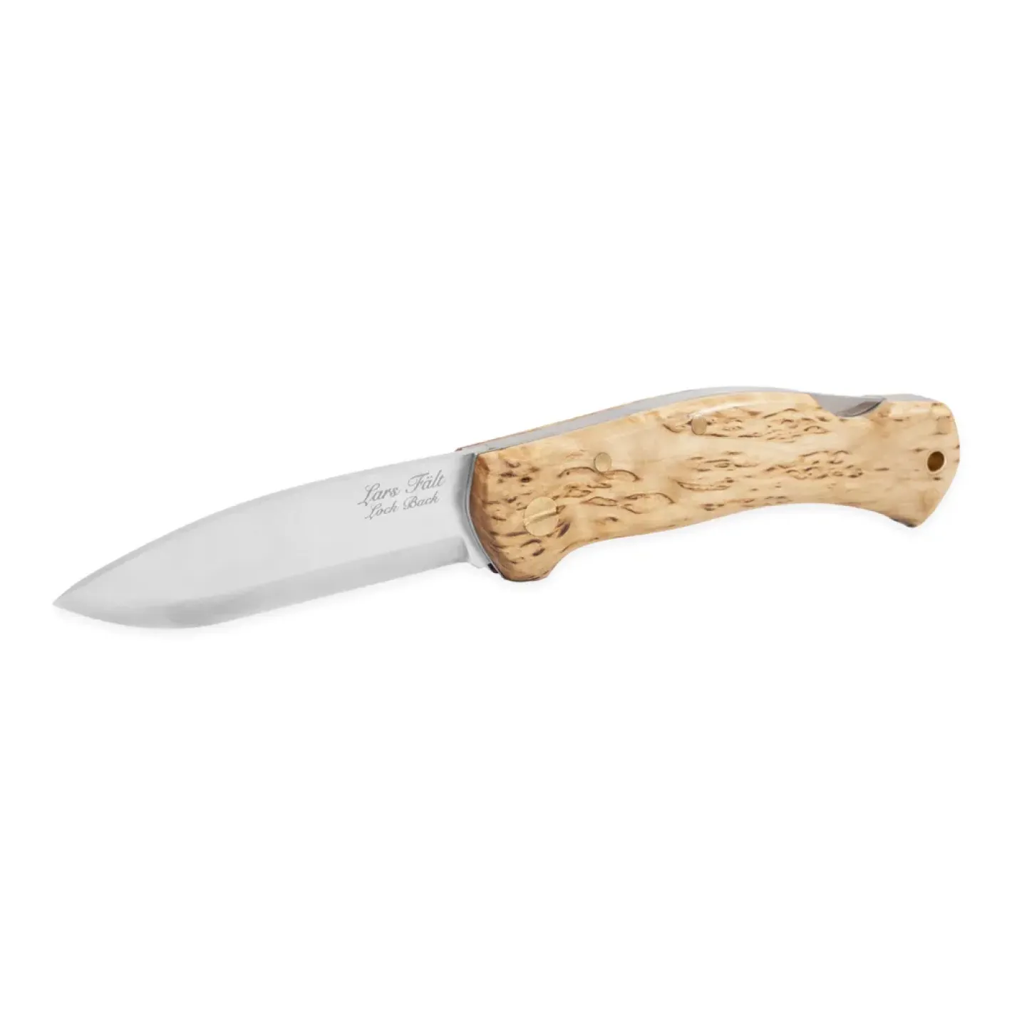 Casström Knive Og Tools<Lars Fält Lock Back Beige (CURLY BIRCH/STAINLESS STEEL)