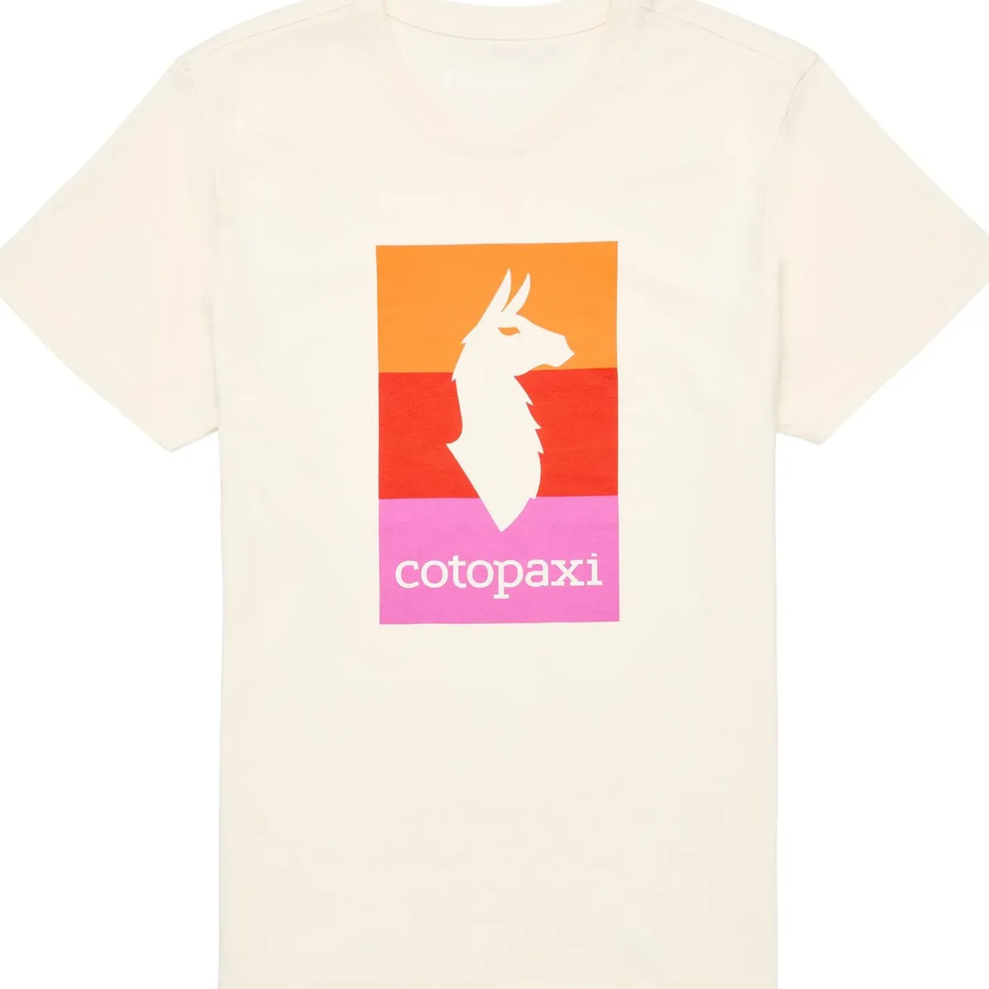 Cotopaxi T-Shirts<Womens Llama Block T-shirt Hvid (BONE)