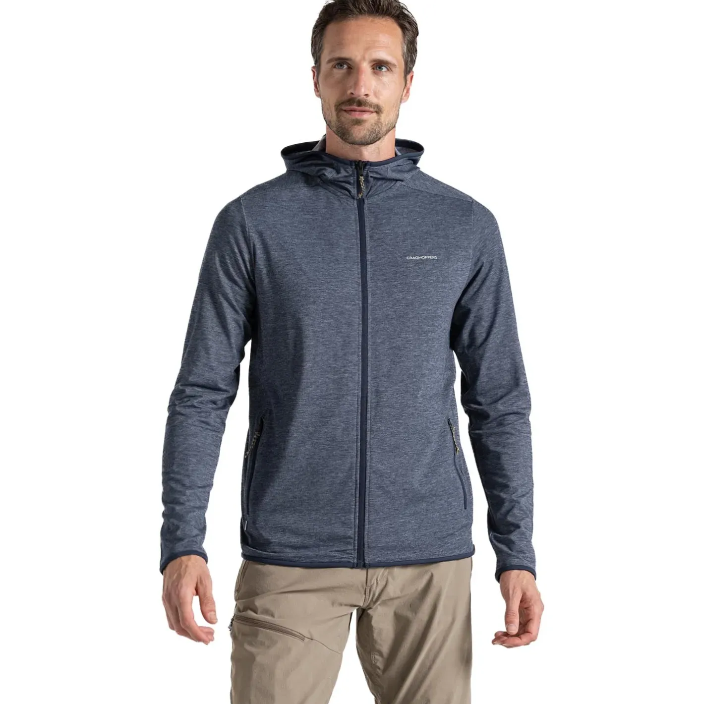 Craghoppers Fleece- Og Uldtrøjer<Mens Nosilife Deft Hooded Jacket Blå (BLUE NAVY MARL)
