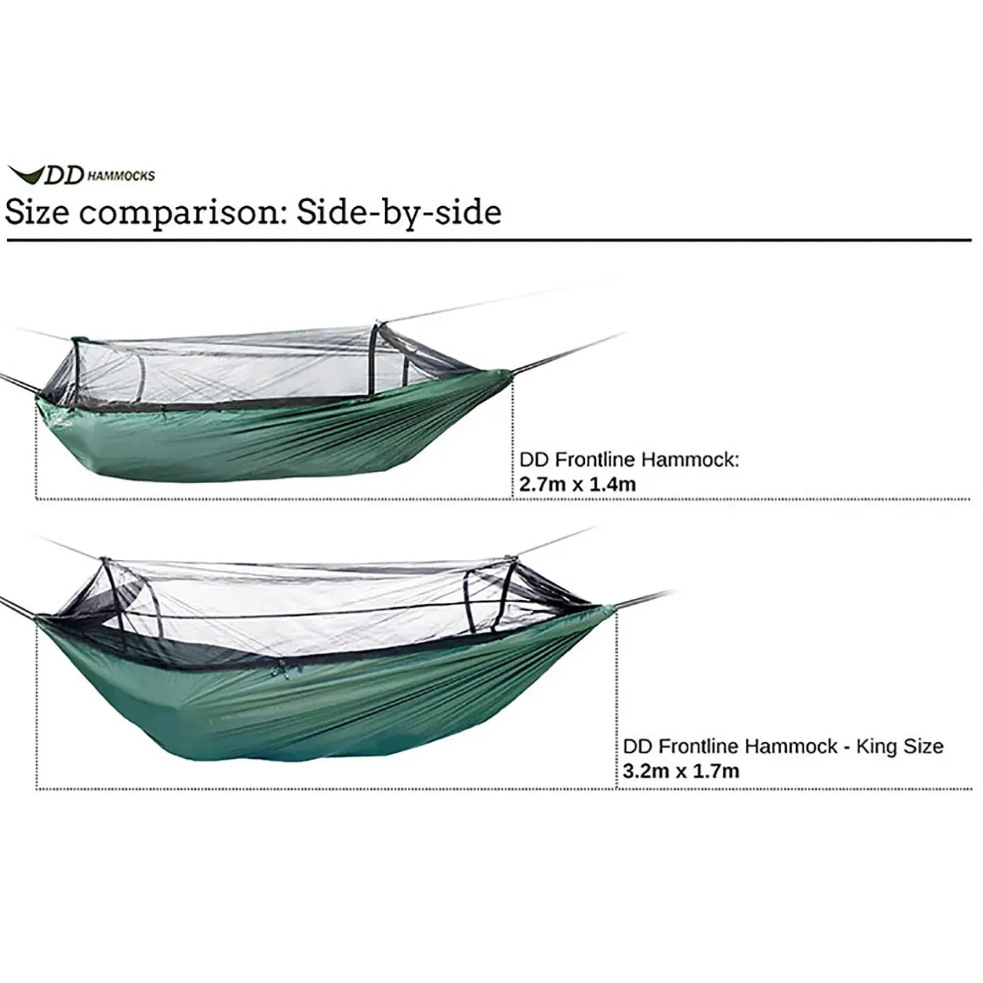 DD Hammocks Hængekøjer<DD Frontline Hammock King Size Grøn (OLIVE GREEN)