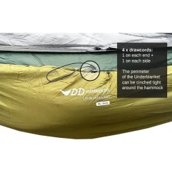 DD Hammocks Hængekøjetilbehør<DD Underblanket - X Long Grøn (OLIVE GREEN)