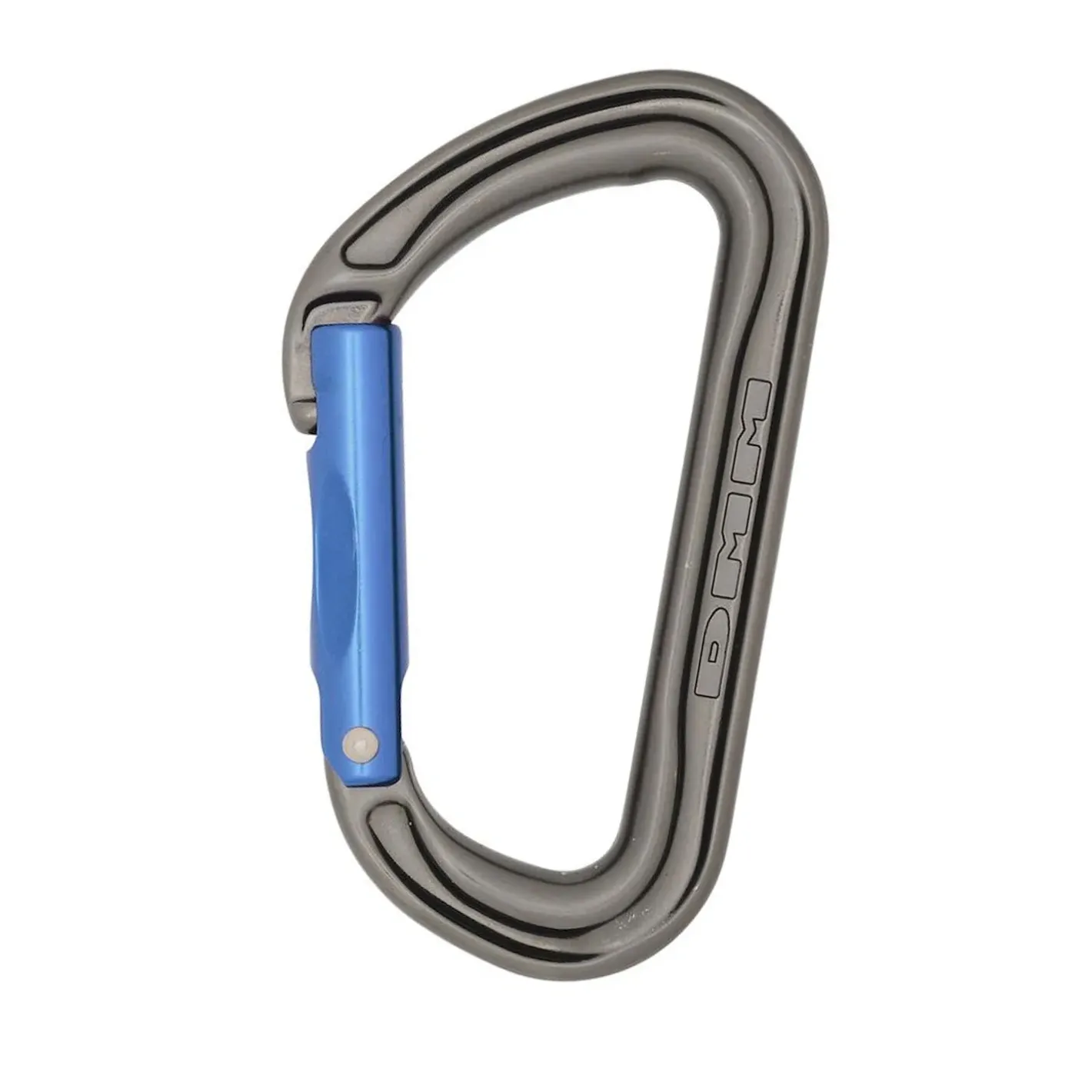 DMM Karabiner<Shadow Straight Gate Grå (TITANIUM/BLUE)
