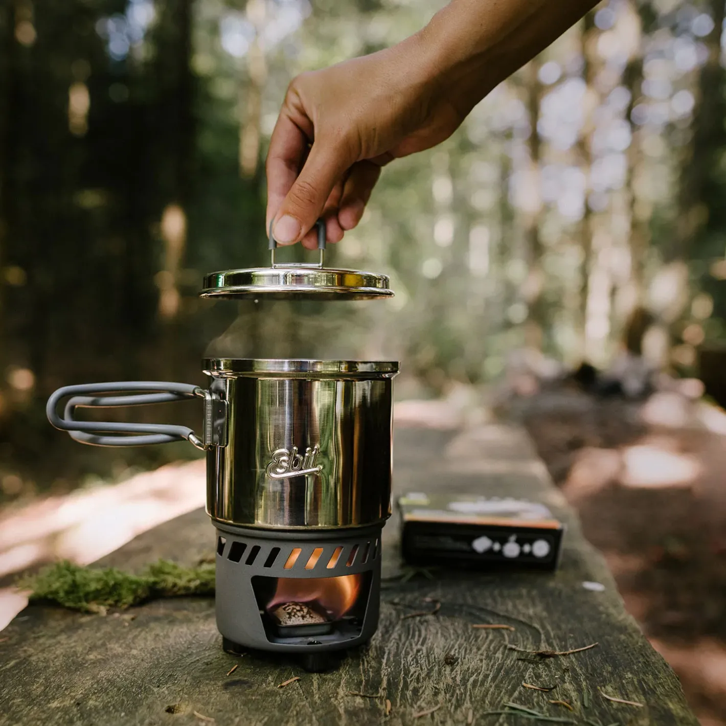 Esbit Trangia-Sæt Og Brændere<Cookset For Solid Fuel, 585 Ml Grå (STAINLESS STEEL)