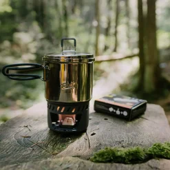 Esbit Trangia-Sæt Og Brændere<Cookset For Solid Fuel, 585 Ml Grå (STAINLESS STEEL)