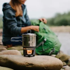 Esbit Trangia-Sæt Og Brændere<Cookset For Solid Fuel, 585 Ml Grå (STAINLESS STEEL)