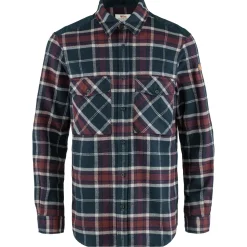 Fjällräven Skjorter<Mens Övik Twill Shirt F2021 model Blå (DARK NAVY-DARK GARNET/555-356)