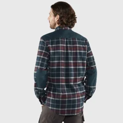 Fjällräven Skjorter<Mens Övik Twill Shirt F2021 model Blå (DARK NAVY-DARK GARNET/555-356)