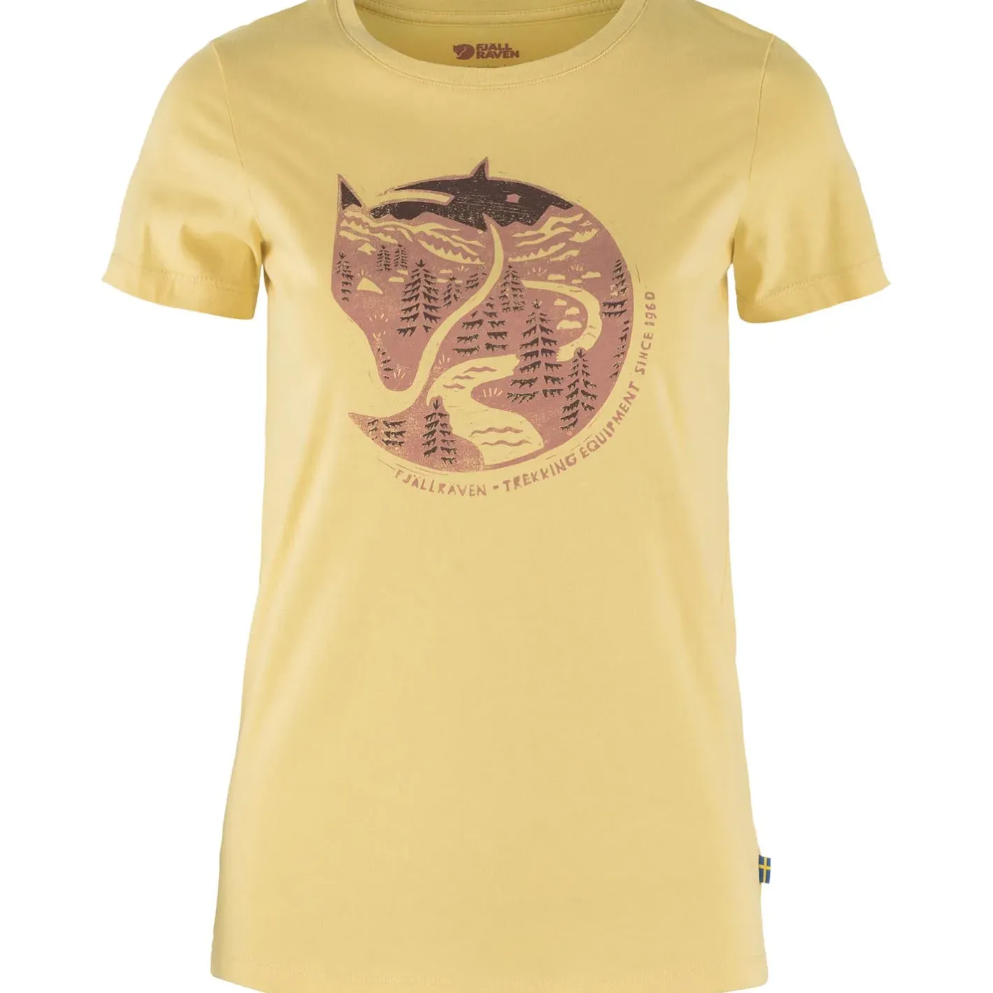 Et Grønnere Valg T-Shirts<Fjällräven Womens Arctic Fox Print T-shirt
