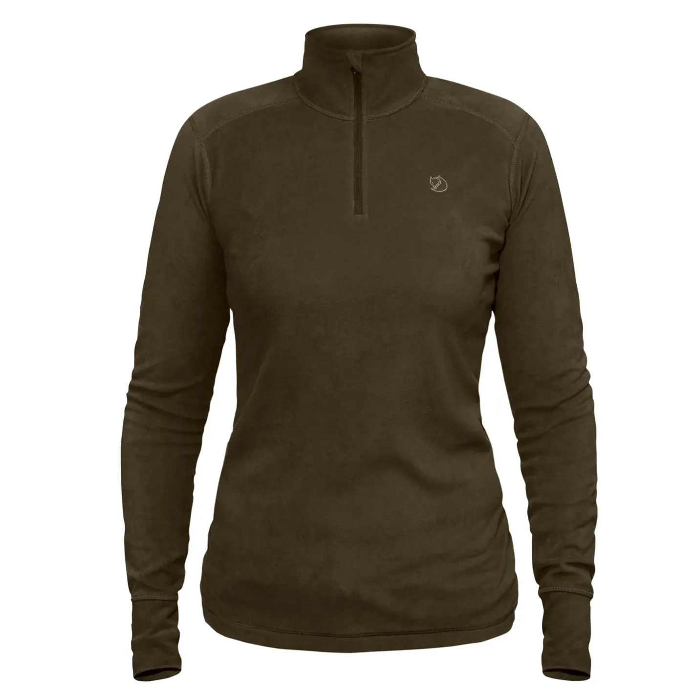 Fjällräven Sweaters Og Pullovers<Womens Skare Half Zip Grøn (DARK OLIVE/633)