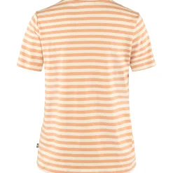 Et Grønnere Valg T-Shirts<Fjällräven Womens Striped T-shirt Lyserød (LANDSORT PINK-CHLK WHT/987-113)