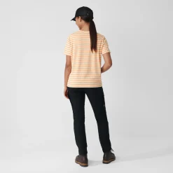 Et Grønnere Valg T-Shirts<Fjällräven Womens Striped T-shirt Lyserød (LANDSORT PINK-CHLK WHT/987-113)