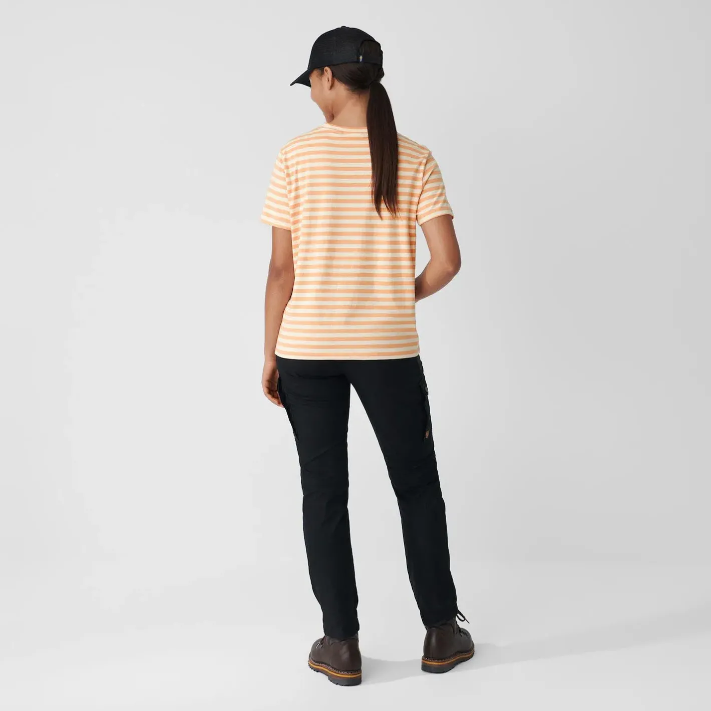 Et Grønnere Valg T-Shirts<Fjällräven Womens Striped T-shirt Lyserød (LANDSORT PINK-CHLK WHT/987-113)