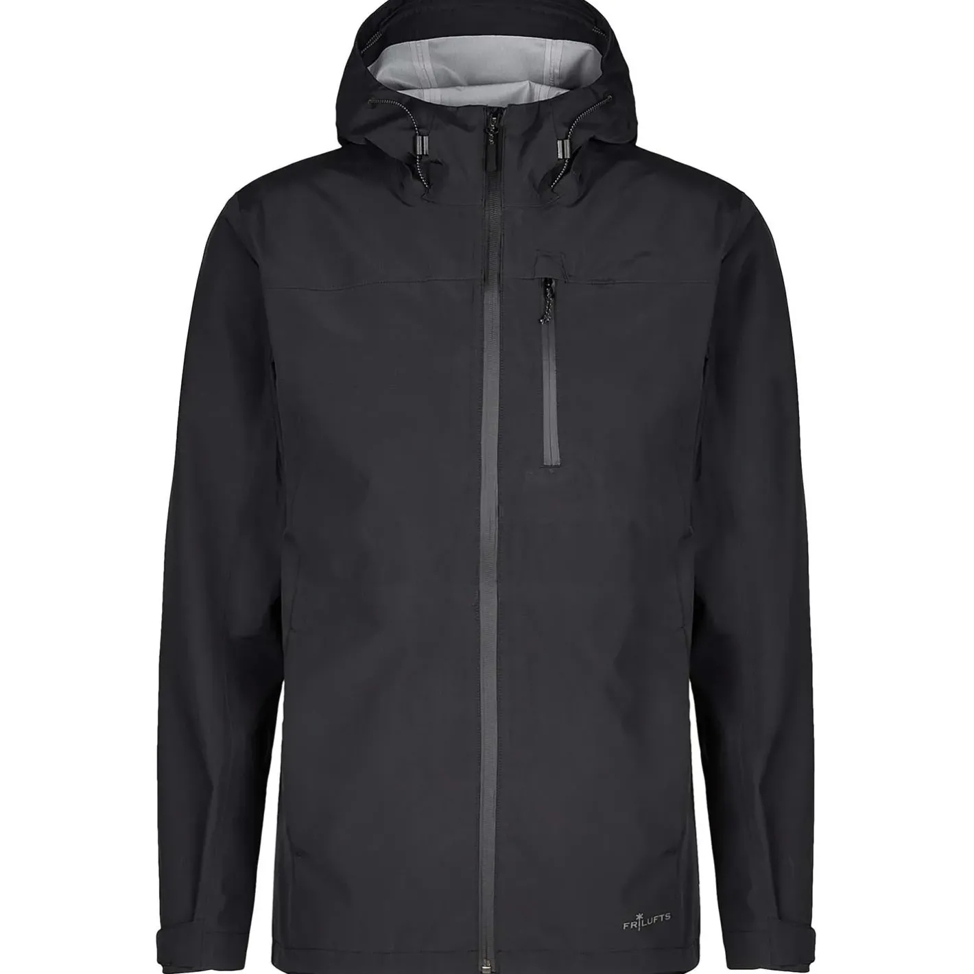 Et Grønnere Valg Vandtætte Jakker<Frilufts Mens Aradena Hooded Jacket Sort (CAVIAR)