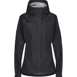 Et Grønnere Valg Vandtætte Jakker<Frilufts Womens Aradena Hooded Jacket Sort (CAVIAR)