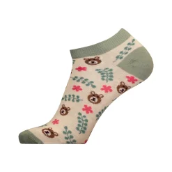 Friluftsland Hverdagssokker|Hverdagssokker<Merino Sneakers Bear Plants Hvid (WHITE)