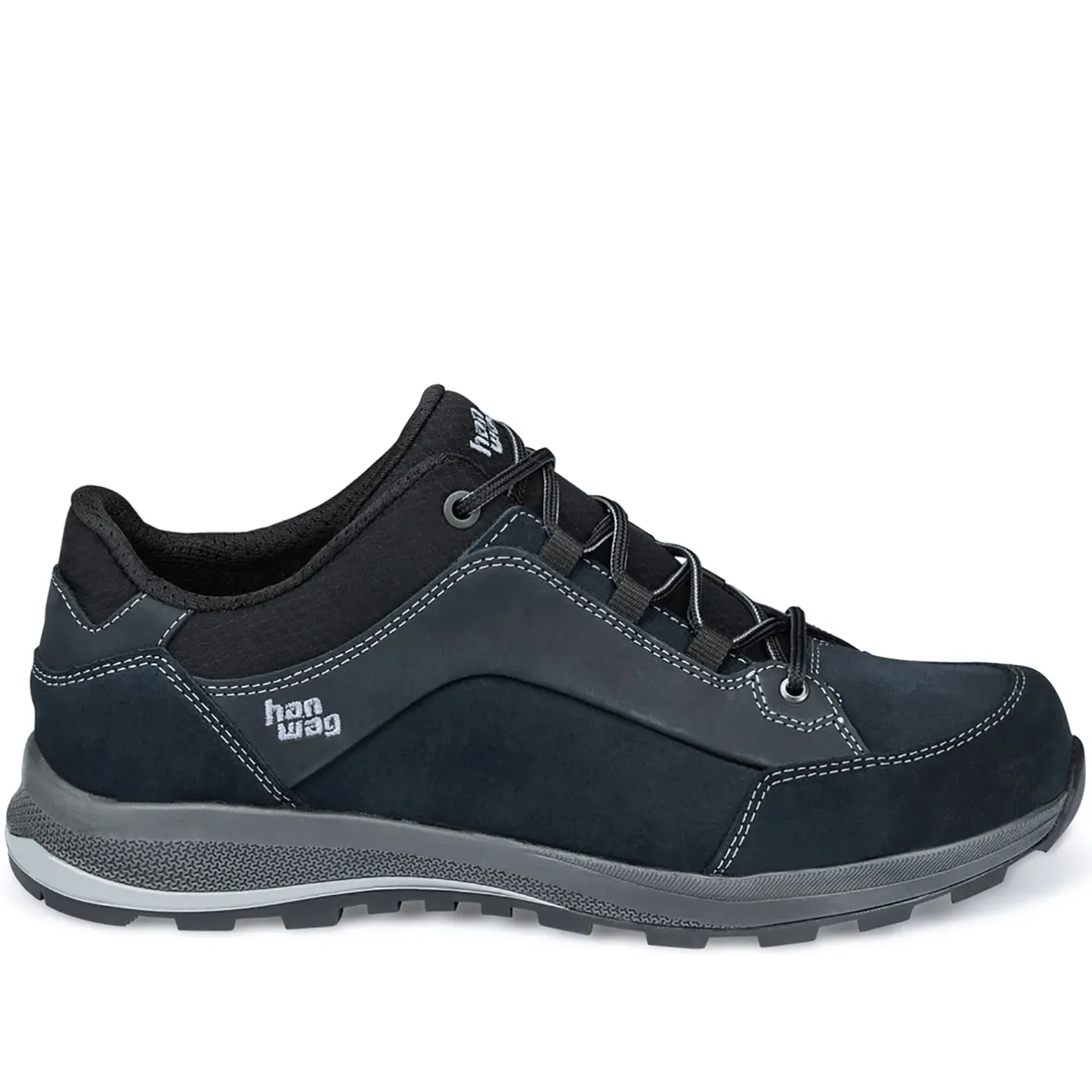 Et Grønnere Valg Vandresko|Vandresko<Hanwag Mens Banks Low Bunion LL Blå (NAVY/BLACK)