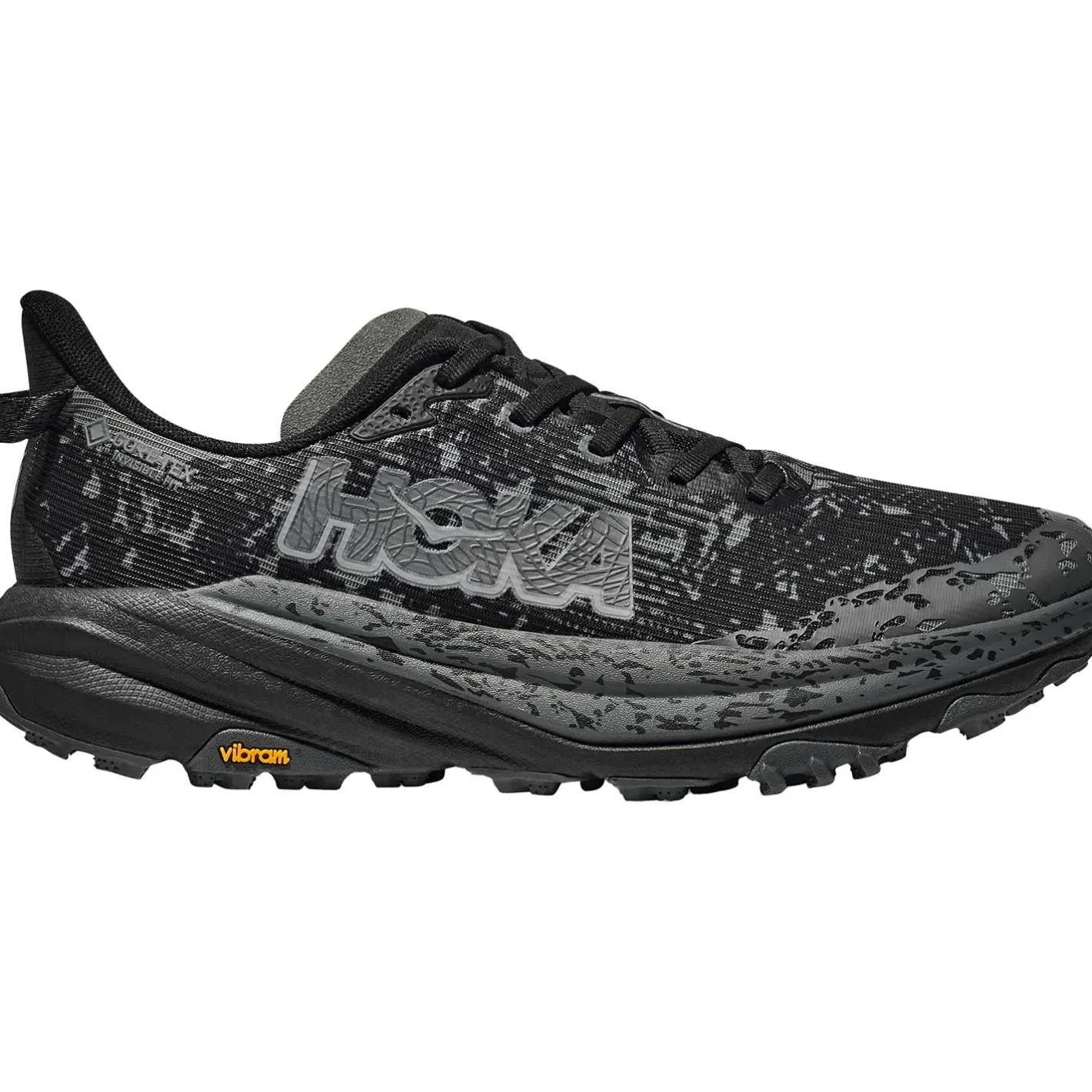 Hoka Løbesko<Mens Speedgoat 6 GTX Wide Sort (BLACK/OUTER ORBIT)