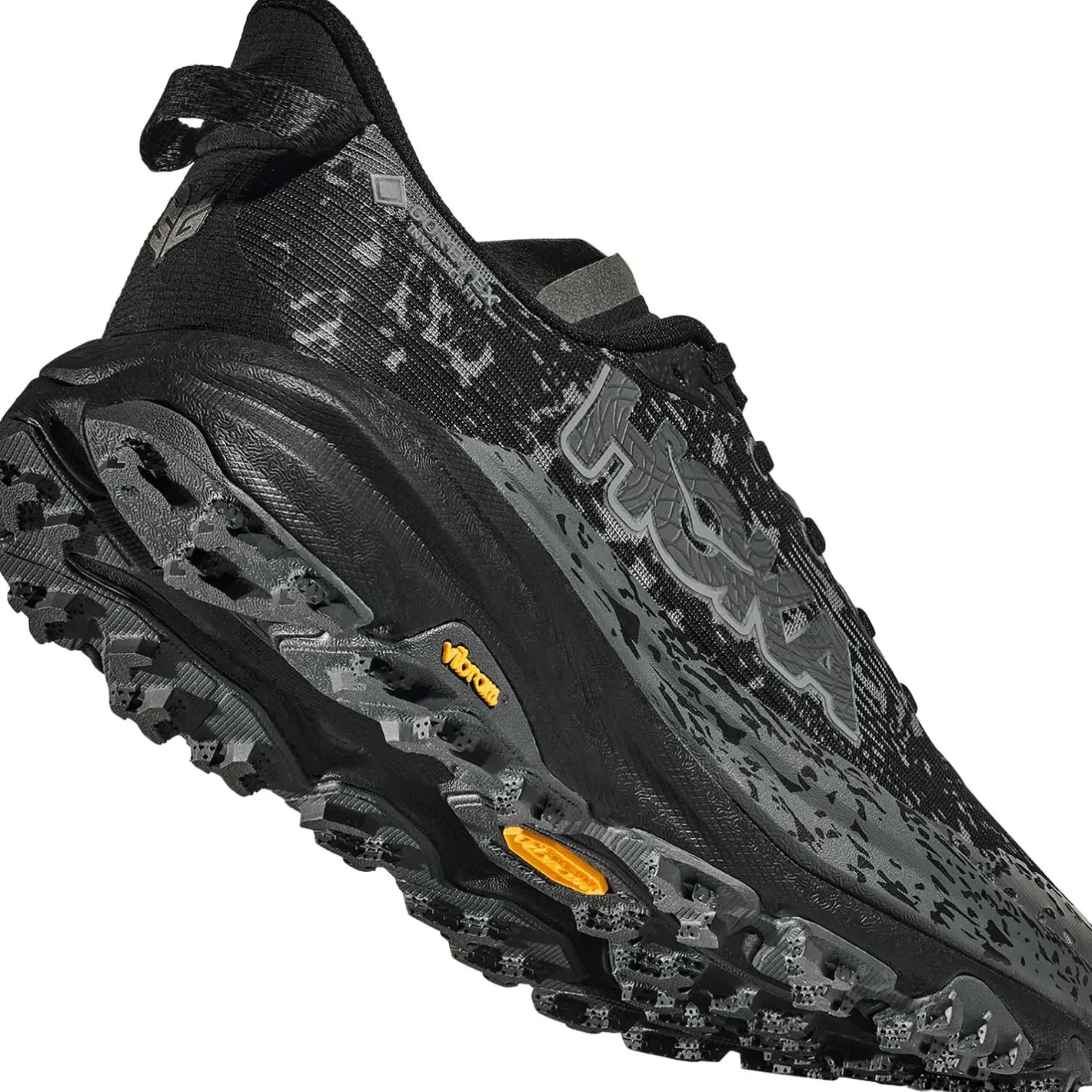 Hoka Løbesko<Mens Speedgoat 6 GTX Wide Sort (BLACK/OUTER ORBIT)