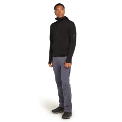 Icebreaker Fleece- Og Uldtrøjer<Mens 360 Realfleece Elemental L/S Zip Hoodie Sort (BLACK)