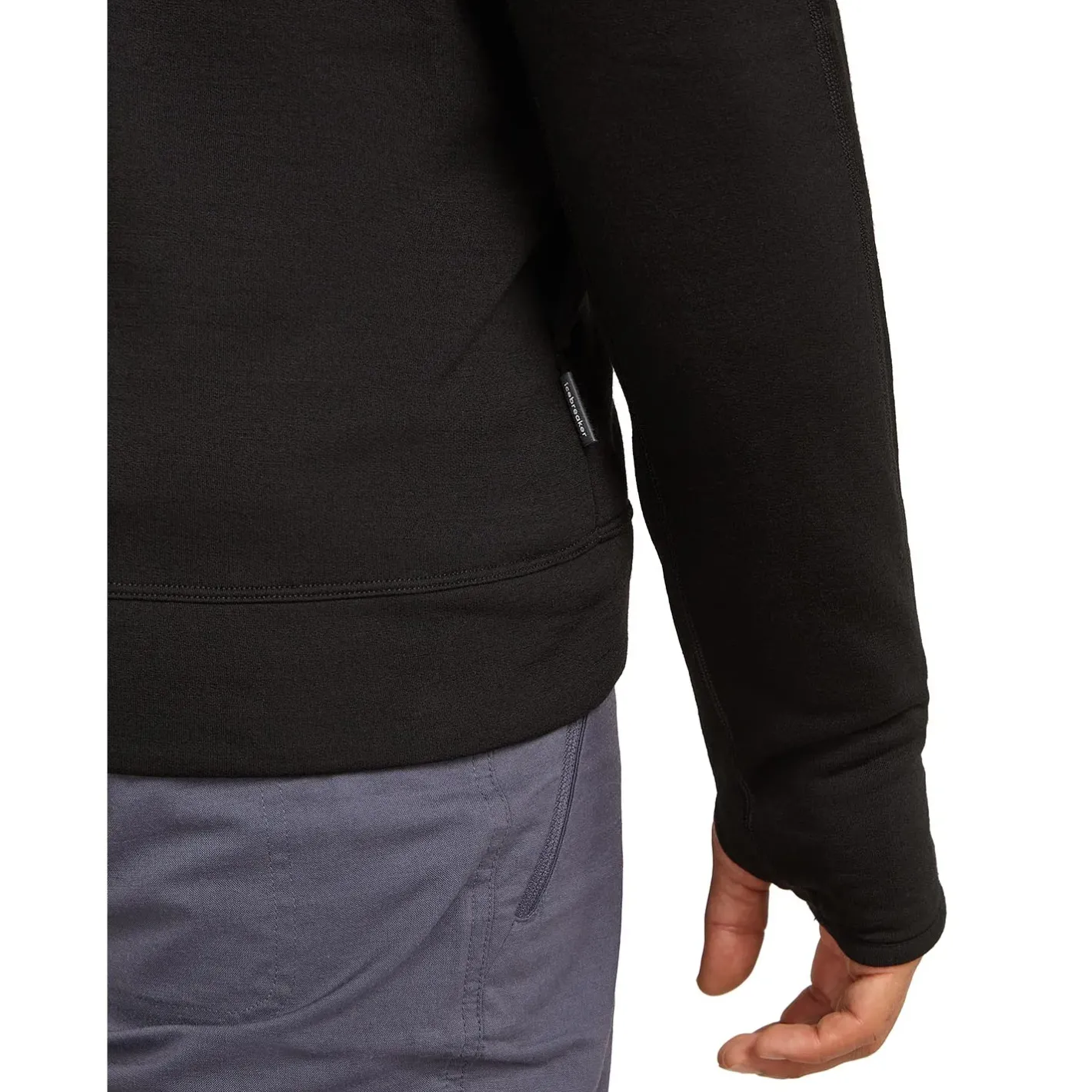 Icebreaker Fleece- Og Uldtrøjer<Mens 360 Realfleece Elemental L/S Zip Hoodie Sort (BLACK)
