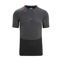 Et Grønnere Valg Uldoverdele<Icebreaker Mens 125 ZoneKnit S/S Crewe Sort (JET HTHR/BLK/METRO H/CB)