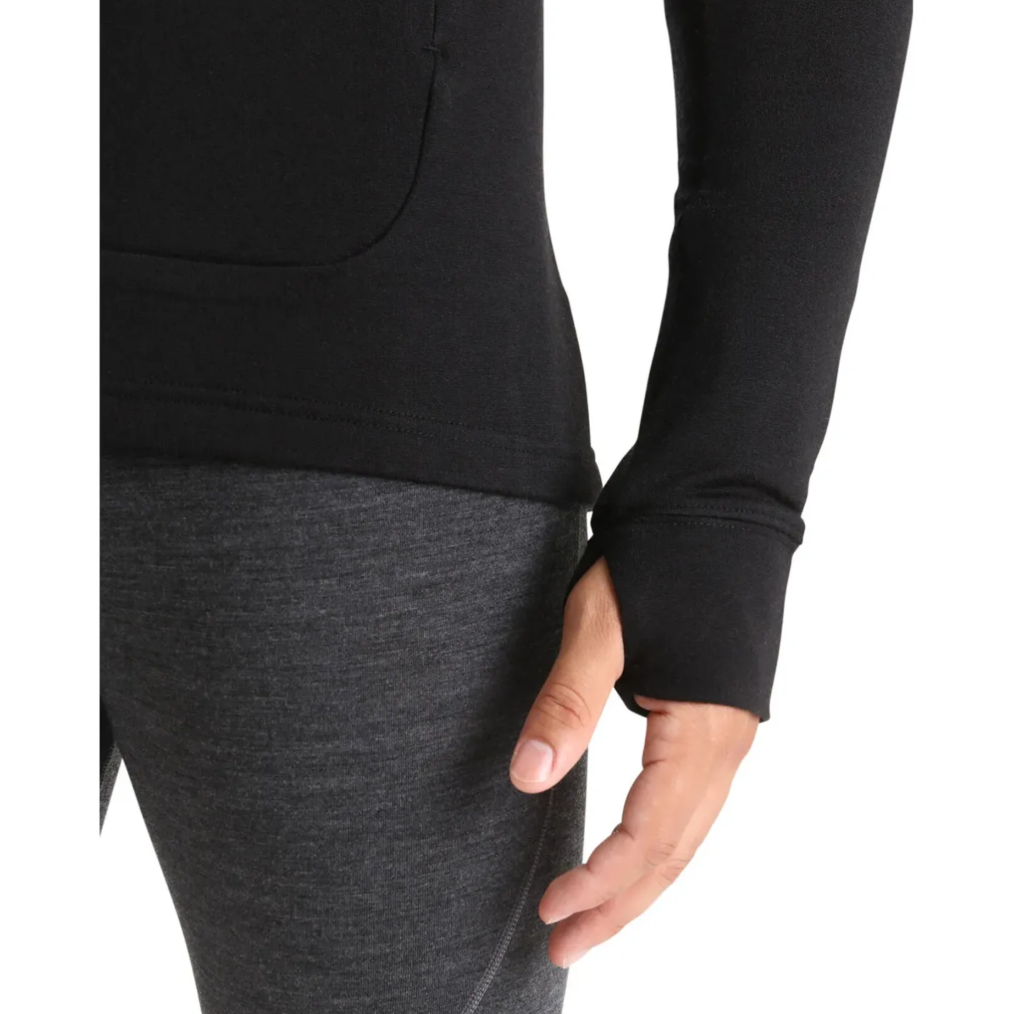 Icebreaker Fleece- Og Uldtrøjer<Mens Quantum III L/S Zip Sort (BLACK)