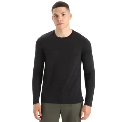 Et Grønnere Valg Uldoverdele<Icebreaker Mens Sphere II L/S Tee Sort (BLACK)