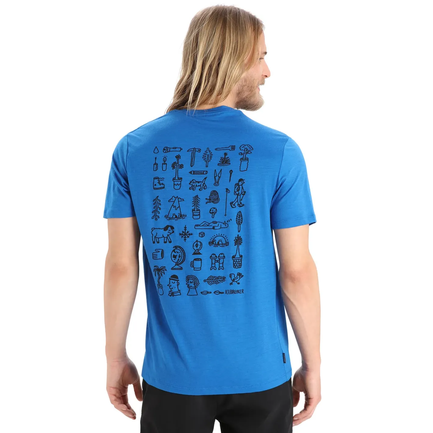 Icebreaker T-Shirts<Mens Tech Lite II S/S Tee Ib Story Blå (LAZURITE)
