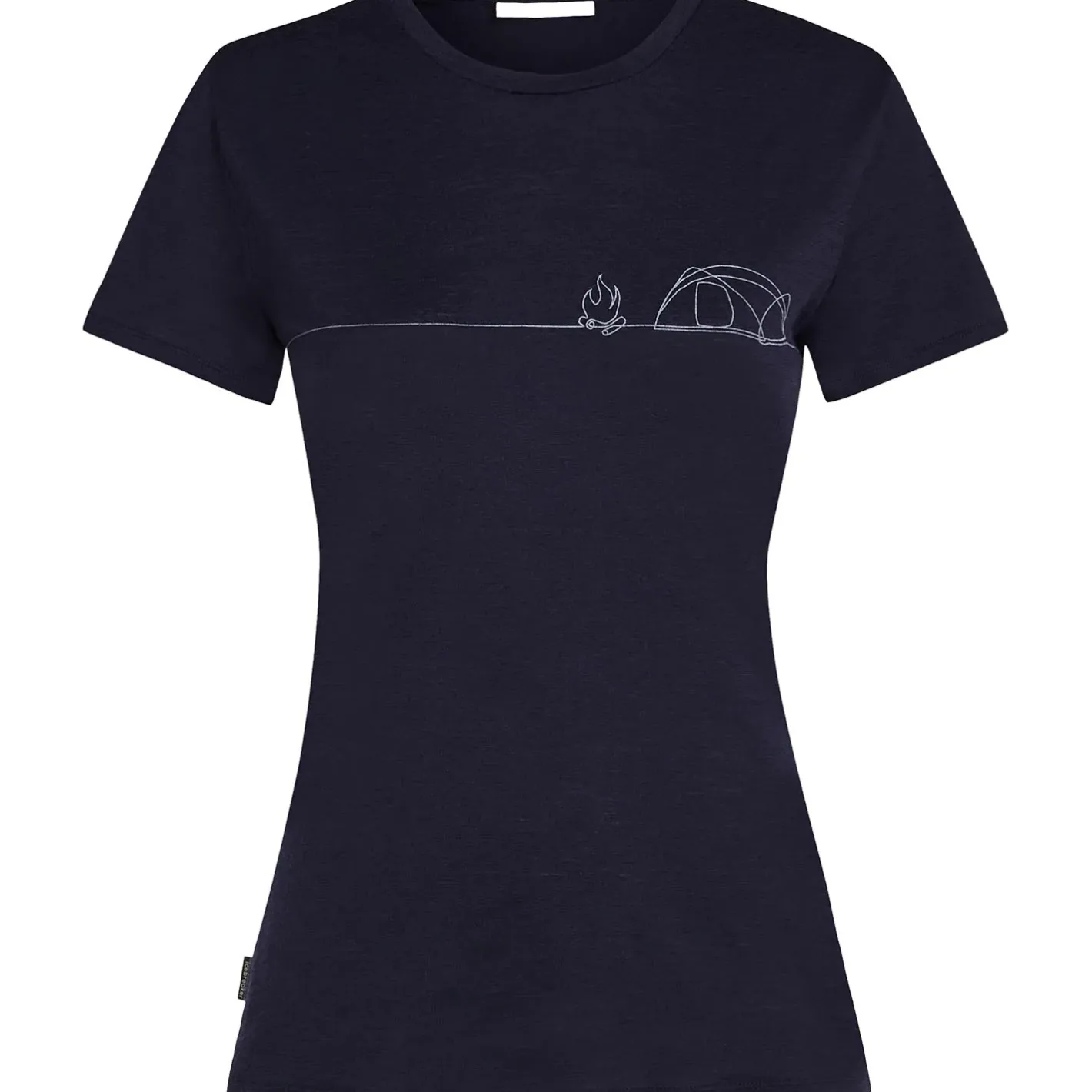 Icebreaker T-Shirts<Womens 150 Tech Lite S/S Tee Single Line Camp Blå (MIDNIGHT NAVY)
