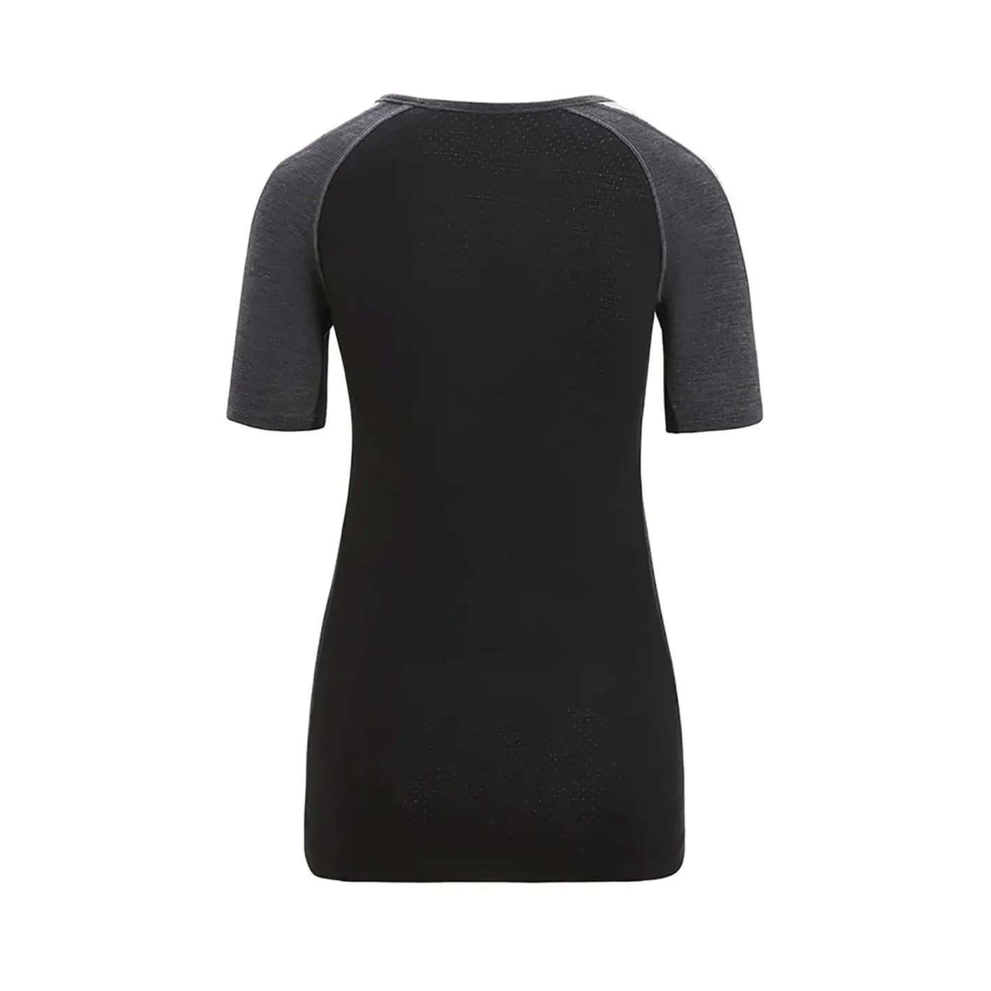 Et Grønnere Valg Uldoverdele<Icebreaker Womens 125 ZoneKnit S/S Crewe Sort (JET HTHR/BLK/METRO H/CB)