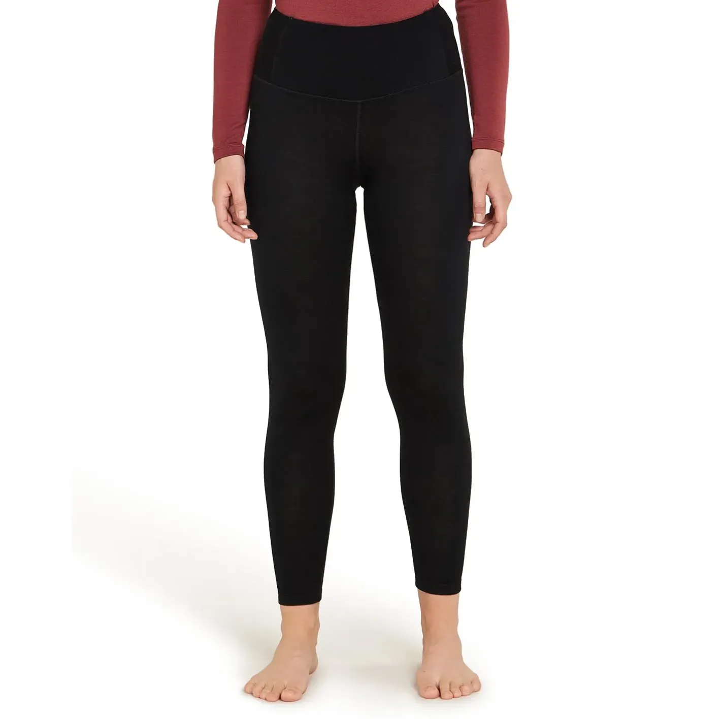 Et Grønnere Valg Uldunderdele<Icebreaker Womens Merino 260 Tech High Rise Leggings Sort (BLACK)