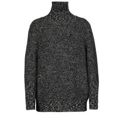 Icebreaker Sweaters Og Pullovers<Womens Seevista Funnel Neck Sweater Sort (BLACK/SNOW)