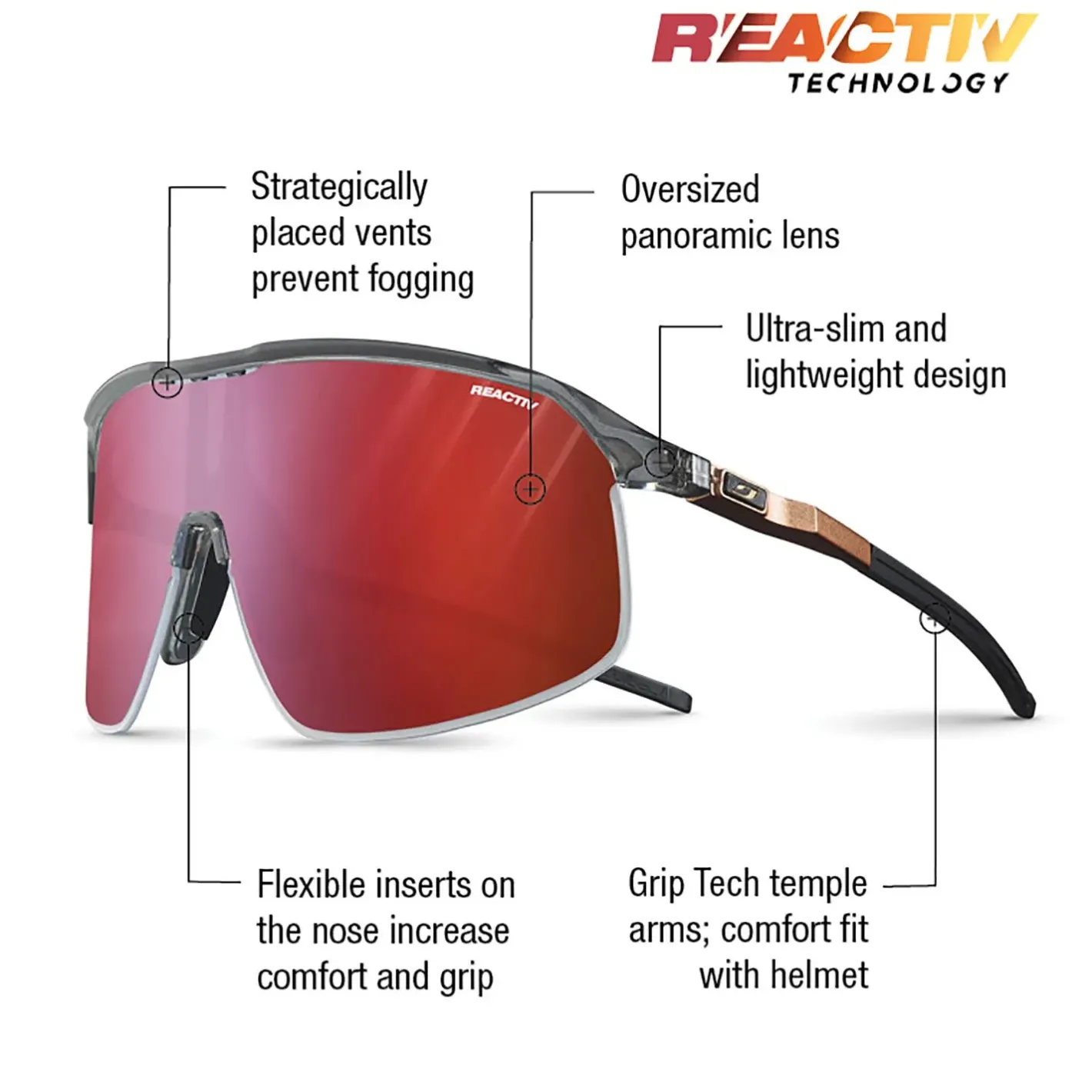 Julbo Solbriller<Density Sort (TRANSLUCENT BLACK/COPPER)