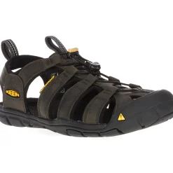 Keen Sandaler|Sandaler<Mens Clearwater CNX Leather Sort (MAGNET/BLACK)