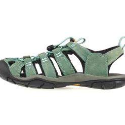 Keen Sandaler|Sandaler<Womens Clearwater CNX Leather Blå (MINERAL BLUE/YELLOW)