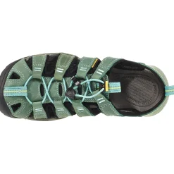 Keen Sandaler|Sandaler<Womens Clearwater CNX Leather Blå (MINERAL BLUE/YELLOW)